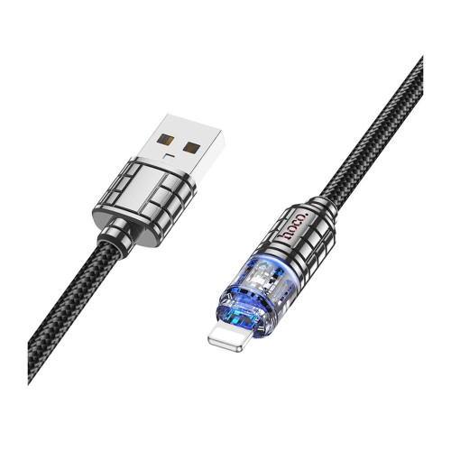 Кабель Hoco U122 USB-A – Lightning (1.2 м · 12W · 2.4A) (Black)