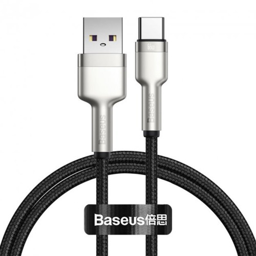 Кабель Baseus Cafule Metal USB-A – Type-C (1 м · 66W · 6A) (CAKF000101) (Black)