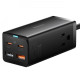 Мережевий зарядний пристрій Baseus GaN3 Pro 2xUSB-A+2xUSB-C (65W · 3A) з кабелем Type-C – Type-C (PSZM000901) (Black)