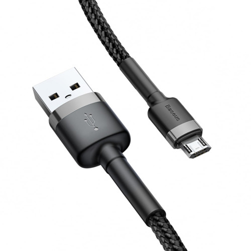Кабель Baseus Cafule USB-A – Micro-USB (2 м · 7.5W · 1.5A) (CAMKLF-CG1) (Black/Gray)