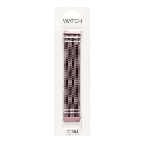 Ремешок универсальный 22 мм Milanese Loop Design для Amazfit, Samsung, Huawei (Pink)