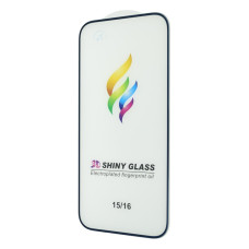 Захисне скло Color Frame для Apple iPhone 16 (Full Glue) (Blue)