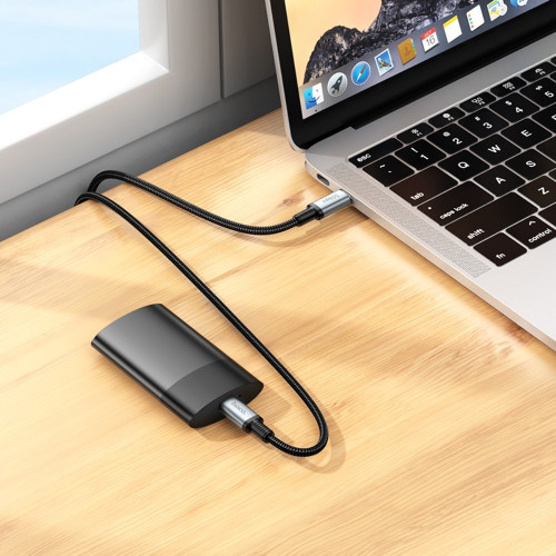 Мультимедийный кабель Hoco US10 Type-C – Type-C 3.0 5Gbit/s (0.5 м · 3A) (Black)