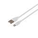 Автомобильное зарядное устройство Borofone BZ14 2xUSB-A (12W · 2.4A) с кабелем USB-A – Lightning (White)