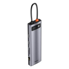 USB-хаб Baseus Metal Gleam Series 30Hz Version 5в1 (3xUSB 3.0 · HDMI 4K · Type-C) (Gray)