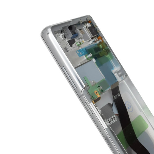 Дисплей для Samsung G998 Galaxy S21 Ultra (5G) з тачскріном в рамці (Silver) (Original Assembled)