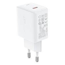 Сетевое зарядное устройство Acefast A21 USB-C (30W · 3A) (White)