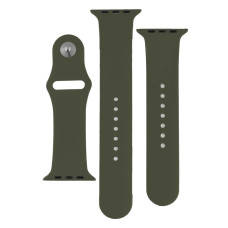Ремешок для Apple Watch 42/44/45/49 мм Band Silicone, 2 шт (Dark Olive)