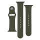 Ремешок для Apple Watch 42/44/45/49 мм Band Silicone, 2 шт (Dark Olive)