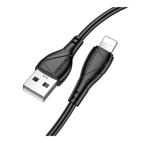 Кабель Borofone BX121 USB-A – Lightning (1 м · 2.4A) (Black)
