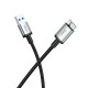 Мультимедійний кабель Hoco US10 USB-A – Micro-USB 3.0 5Gbit/s (0.5 м) (Black)