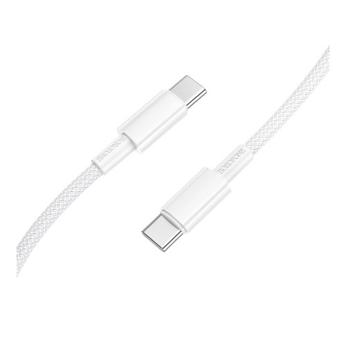 Кабель Borofone BX117 Type-C – Type-C (1 м · 60W · 3A) (White)
