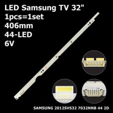 Боковая подсветка для телевизора Samsung 32″ 7032NNB Rev1.0 (1 планка 406 мм, 44 LED 7x3 мм, 6 В)