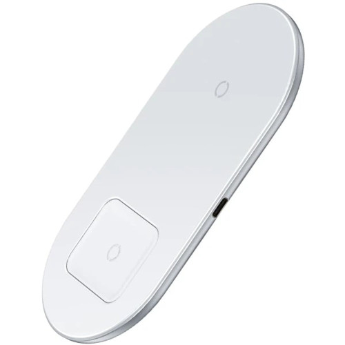 Беспроводное зарядное устройство Baseus Simple 2в1 (18W) (White)