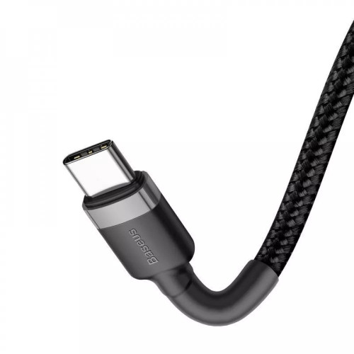 Кабель Baseus Cafule Type-C – Type-C (1 м · 60W · 3A) (CATKLF-GG1) (Black/Gray)
