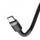 Кабель Baseus Cafule Type-C – Type-C (1 м · 60W · 3A) (CATKLF-GG1) (Black/Gray)