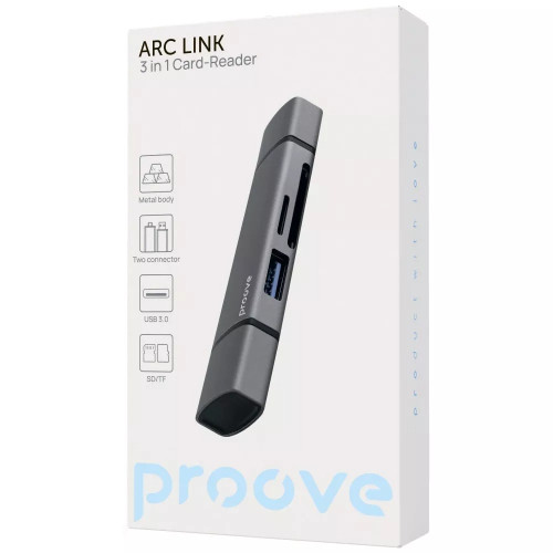 Картридер Proove Arc Link 3in1 silver
