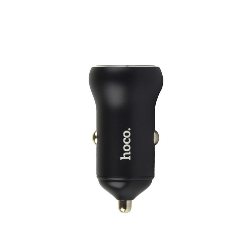 Автомобильное зарядное устройство Hoco NZ5 USB-A+USB-C (30W · 3A) с кабелем Type-C – Type-C (Black)