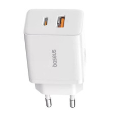 Сетевое зарядное устройство Baseus Cube Fast Charger USB-A+USB-C (30W · 3A) (P10111404213-00) (White)
