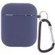 Чохол для AirPods 1/2 Silicone Case with Fibra (Midnight Blue)