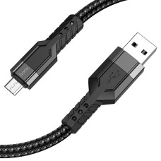 Кабель Hoco U110 USB-A – Micro-USB (1.2 м · 12W · 2.4A) (Black)