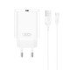 Мережевий зарядний пристрій XO CE33 (18W · 3A) з кабелем USB-A – Type-C (White)