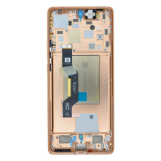 Дисплей для Motorola XT2407 Moto Edge 50 з тачскріном в рамці (Peach Fuzz) (Original)