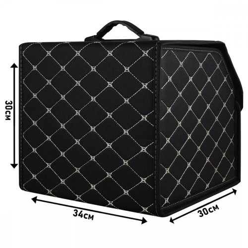 Органайзер в багажник автомобиля 34×30×30 см (Black/Beige)
