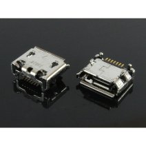 Роз'єм зарядки для Samsung B3310 7 pin (4 кріплень) (контакти знизу) (Micro USB) без шлейфа