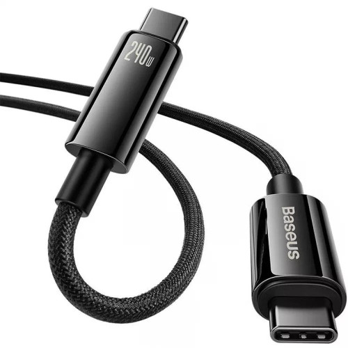 Кабель Baseus Tungsten Gold Type-C – Type-C (2 м · 240W) (Black)