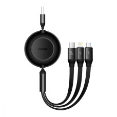 Кабель Baseus Bright Mirror 2 Series 3-в-1 USB-A – Micro-USB/Lightning/Type-C (1.1 м · 66W · 5A) (CAMJ010101) (Black)