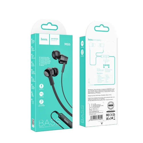 Навушники Hoco M86 3.5 мм (Black)