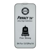 Захисне скло 5S UHD Privacy 26° для Apple iPhone 13 (Full Glue) (Black)