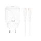 Сетевое зарядное устройство XO L141 USB-C (20W · 3A) с кабелем Type-C – Type-C (White)