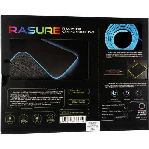 Коврик для мыши Razer RGB R-350 RS-02 (250×350 мм) (Black)