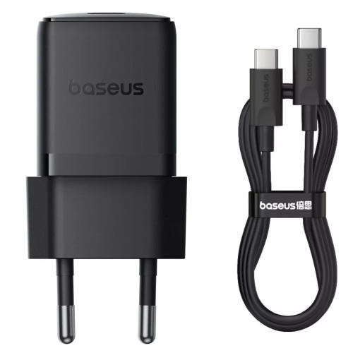 Сетевое зарядное устройство Baseus Palm Fast Charger USB-C (30W · 3A) с кабелем Type-C – Type-C 60W (P10111605113-01) (Black)