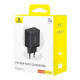 Сетевое зарядное устройство Baseus Cube Fast Charger USB-A+USB-C (30W · 3A) (P10111404113-00) (Black)