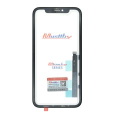 Сенсорне скло для Apple iPhone Xr з рамкою з OCA (Black) (Musttby)