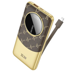 Повербанк Hoco Q29 Nobility 22.5W+PD20W з кабелем Lightning (10000 mAh) (Brown)