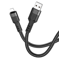 Кабель Hoco U110 USB-A – Lightning (1.2 м · 12W · 2.4A) (Black)