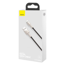 Кабель Baseus Cafule Metal USB-A – Lightning (0.25 м · 20W · 2.4A) (CALJK-01) (Black)
