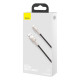 Кабель Baseus Cafule Metal USB-A – Lightning (0.25 м · 20W · 2.4A) (CALJK-01) (Black)