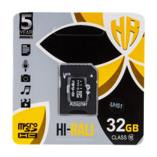 Карта памяти Hi-Rali microSDHC 32GB Class 10 UHS-I + адаптер SD
