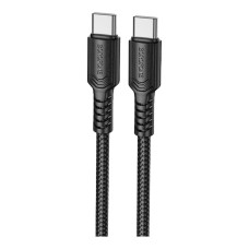 Кабель Borofone BX116 Type-C – Type-C (1 м · 60W · 3A) (Black)