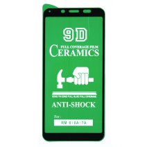 Защитная пленка Ceramic для Xiaomi Redmi 6a (Full Glue) (Black)