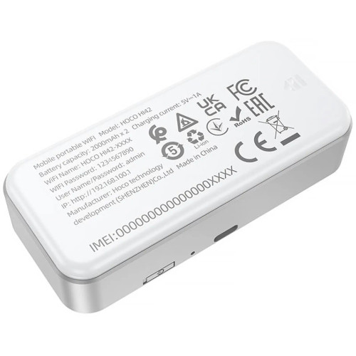 Роутер 4G Hoco HI42 с SIM-картой (Wi-Fi 6 · 150 Мбит/с · аккумулятор) (White)
