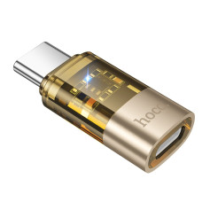 Переходник Hoco UA36D Type-C – Lightning (Gold)