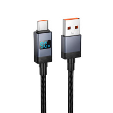 Кабель Hoco X118 USB-A – Type-C з дисплеєм (1 м · 15W · 3A) (Black)