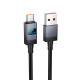 Кабель Hoco X118 USB-A – Type-C з дисплеєм (1 м · 15W · 3A) (Black)