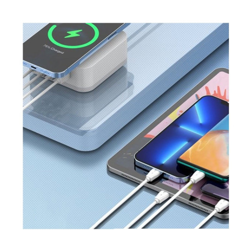 Бездротовий зарядний пристрій LDNIO AW004 3xUSB-A+USB-C (32W · 3A) (White)